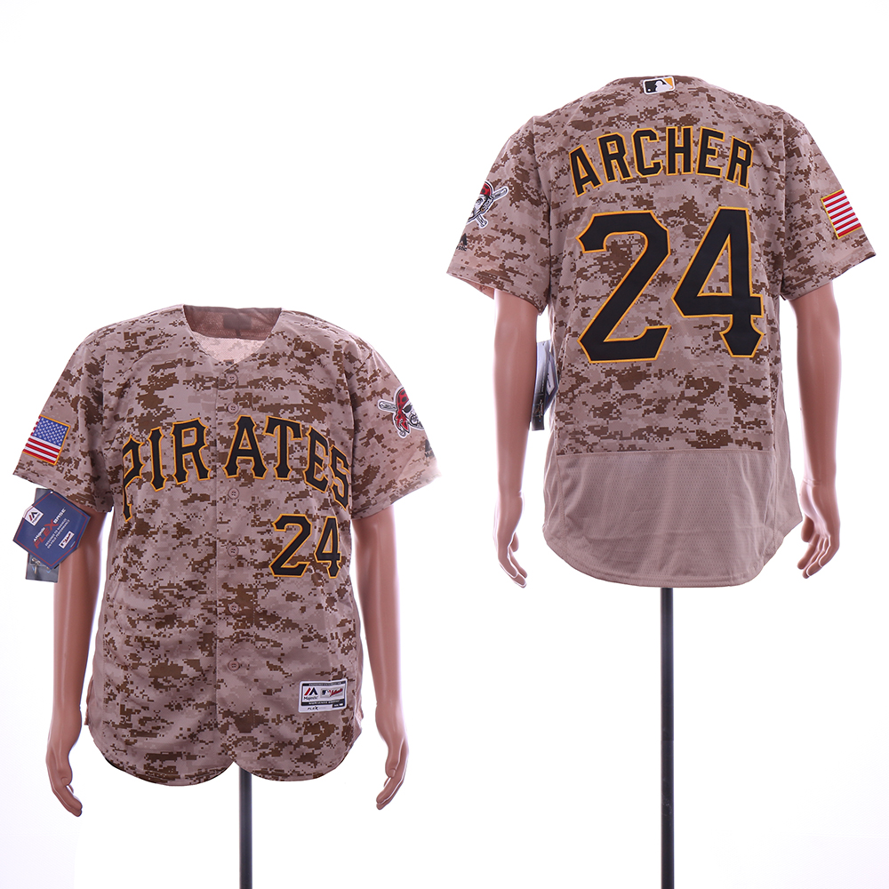 Men Pittsburgh Pirates 24 Archer Camo Elite MLB Jerseys